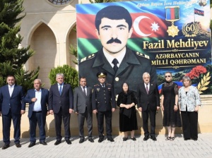 Ağdamda Azərbaycanın Milli Qəhrəmanı Fazil Mehdiyevin anım g&uuml;n&uuml; qeyd edilib