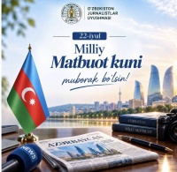 &Ouml;zbəkistan Jurnalistlər Birliyinin sədri azərbaycanlı həmkarlarını Milli Mətbuat G&uuml;n&uuml; m&uuml;nasibətilə təbrik edib