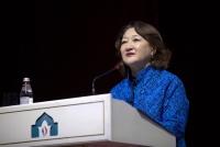 Президент Фонда тюркской культуры и наследия выступила на международном симпозиуме, прошедшем в Туркестане