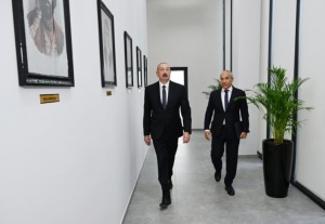 Prezident İlham Əliyev Azərbaycan Yazıçılar Birliyinin Səməd Vurğun adına Yaradıcılıq Evinin açılışında iştirak edib