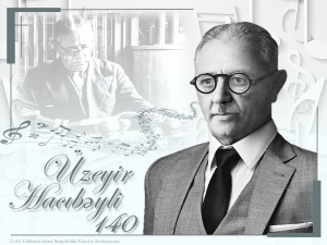 Gənclər Kitabxanasında &ldquo;Dahi bəstəkar &Uuml;zeyir Hacıbəyli 140&rdquo; adlı elektron baza istifadə&ccedil;ilərə təqdim edilib