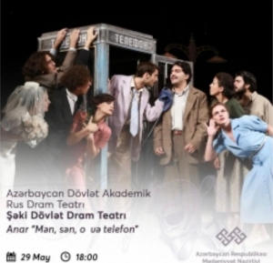 Rus Dram Teatrının kollektivi Şəkidə teatrsevərlərin qarşısında çıxış edib