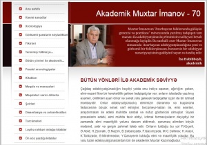 Bu gün Akademik Muxtar İmanovun 70 illik yubileyidir