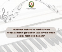 Bu gün İncəsənət məktəb və mərkəzlərinə ixtisas və məktəb seçimi mərhələsi başlanır
