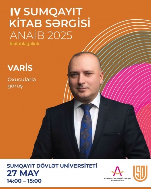 IV Sumqayıt Kitab Sərgisində bu gün yazıçı Varislə görüş olacaq