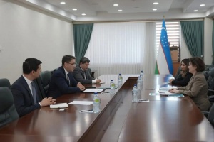 Türk Mədəniyyəti və İrsi Fondunun Prezidenti Özbəkistanın Xarici İşlər nazirinin müavini ilə görüşüb